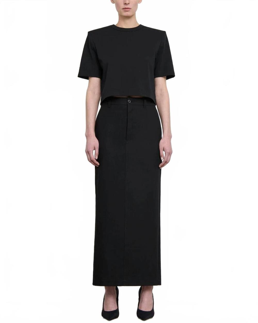 NEW WARDROBE.NYC the shoulder pad shirt in black